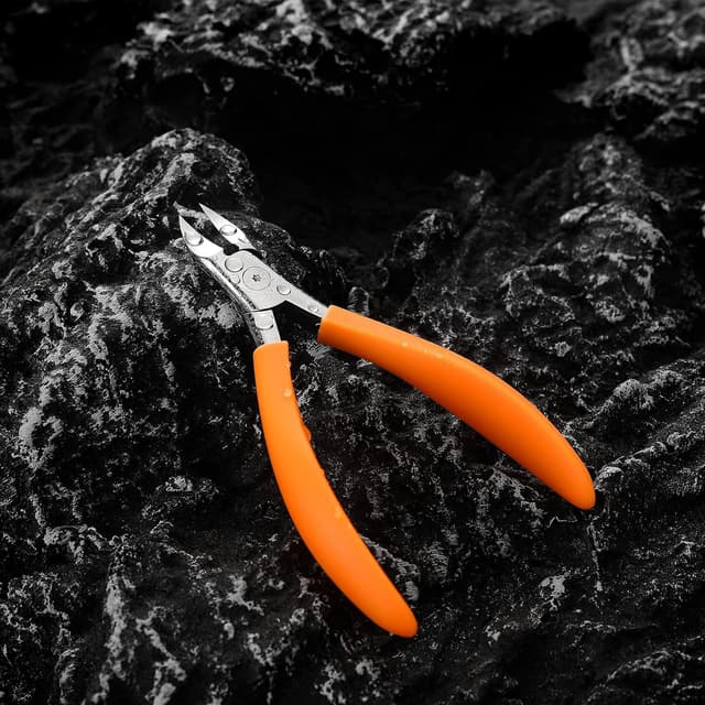 Detalle de FVION Profi-Nagelzange für Fußnägel aus Edelstahl (orange) – für dicke & eingewachsene Nägel