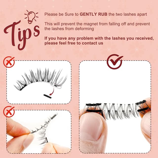 Detalle de Higu clace magnetische Wimpern (Magnet Wimpern ohne Eyeliner, mit Applikator, KIT-N)