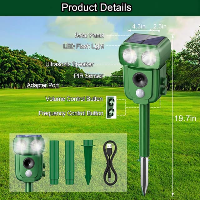 Detalle 2 de EMS Repelente de Gatos ultrasonico 5 modos