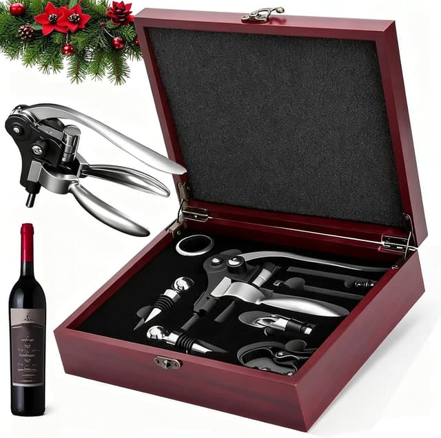Imagen de Wine Bottle Opener Corkscrew Gift Set 8pc 🍷 en OfertitasTOP