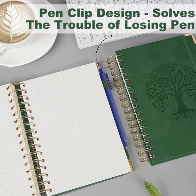 Detalle de AOOSU Spiral Notebook A5 quaderno a griglia