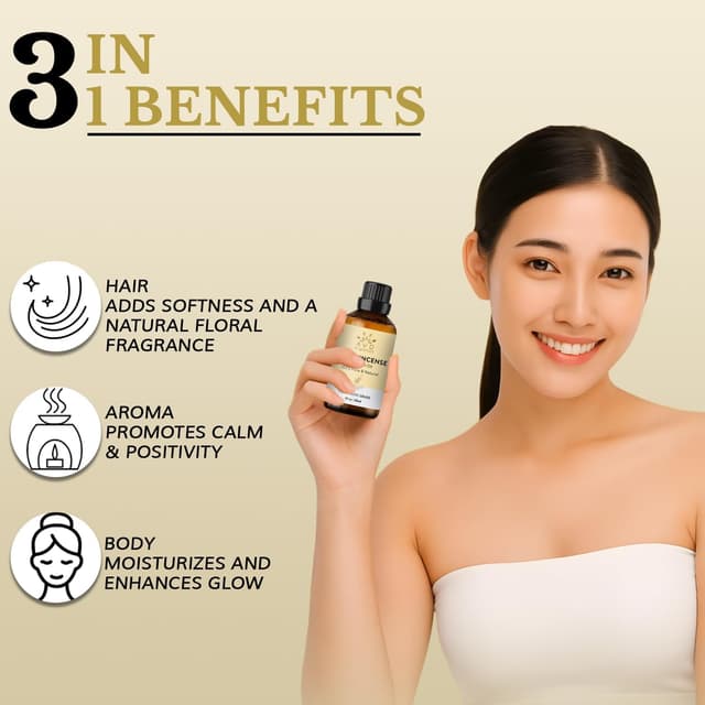 Detalle de AVD ORGANICS Weihrauchöl haut (1 Fl. Oz) – 100% rein & natürlich für Massage, Diffusor und Raumduft