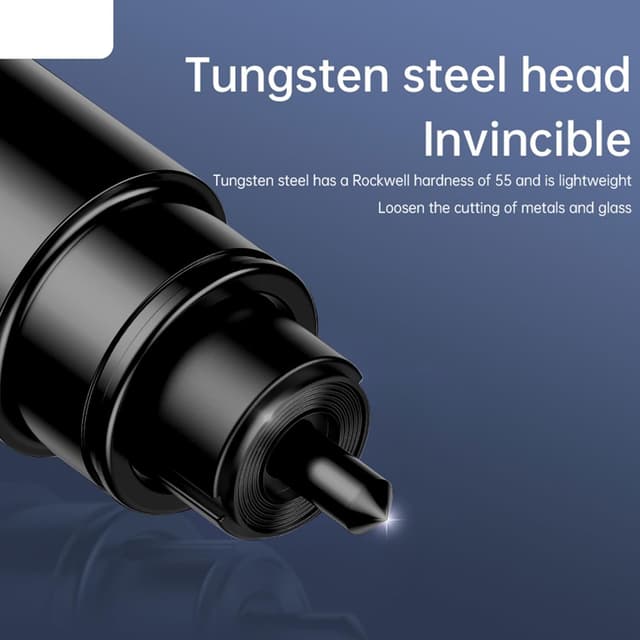 Detalle 2 de Clyfanesy 2-piece Car Emergency Hammer with Cutter