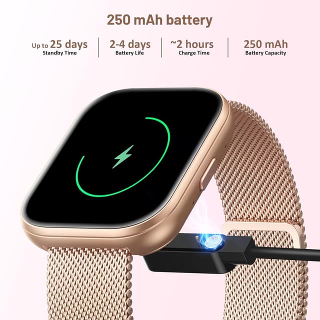 Thumbnail 5 de SLOKSFil Smartwatch Damen 1,75-Zoll Rose Gold