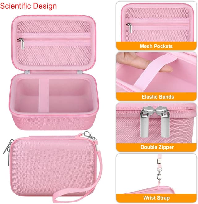 Detalle 2 de Elonbo Carrying Case for Fujifilm X100VI / X100V / X100F / X100S / X-E5 (Pink) hard travel bag