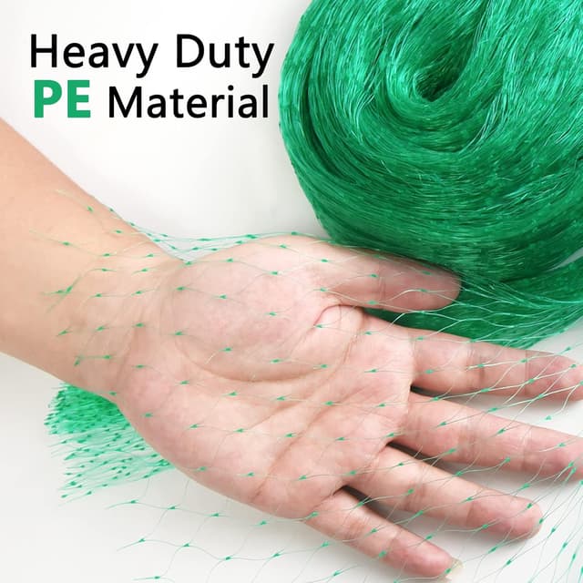 Detalle de 4m x 12m Vogelnetz/Vogelschutznetz engmaschig (15 x 15 mm) in Grün – wetter- und UV-beständig