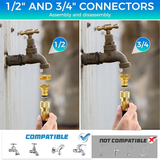 Detalle de CNMTCCO Expandable garden hose pipe 100FT