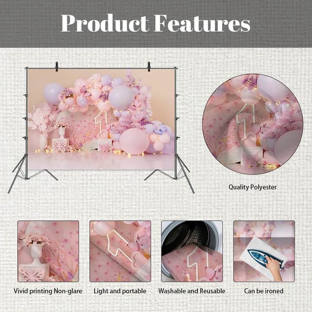 Detalle de MEHOFOND 7x5ft birthday photo backdrop