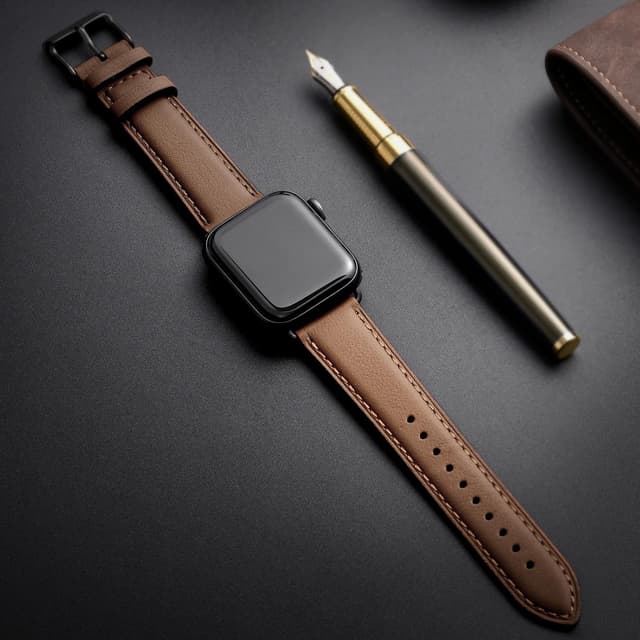 Detalle de SUNFWR Leather Straps for Apple Watch, Genuine Leather 38