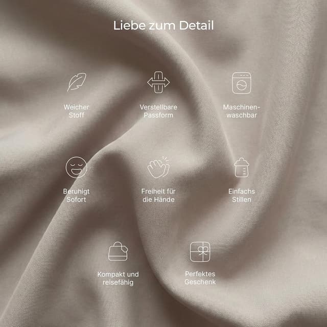 Thumbnail 6 de Momcozy elastisches Babytragetuch für Neugeborene ab Geburt (3,6–15 kg) als Ring Sling – atmungsaktiv, ergonomisch, OEKO-TEX 100 zertifiziert, Schwarz