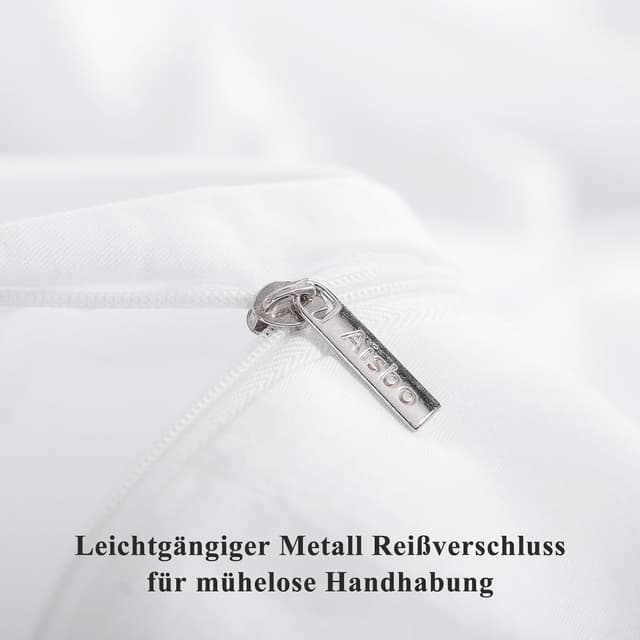 Thumbnail 5 de Aisbo Bettwäsche 220x240 Baumwolle Weiss