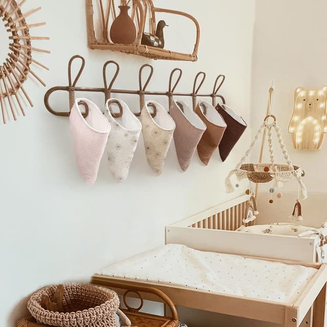 Detalle de lulumoon Baby-Lätzchen Dreieckstuch aus Musselin & Frottee – für Jungen und Mädchen