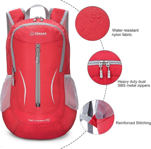Detalle de ZOMAKE sac à dos pliable ultra-léger 25L (packable) pour randonnée, voyage et sorties
