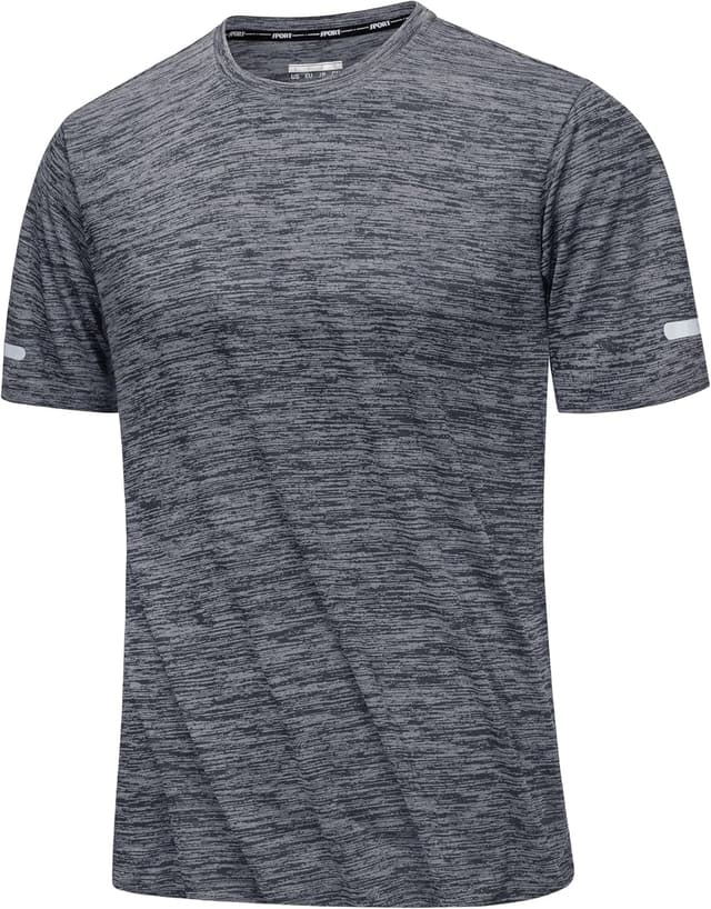 Detalle de MAGCOMSEN men’s quick-dry gym & running t-shirt (polyester, breathable, 4-way stretch)