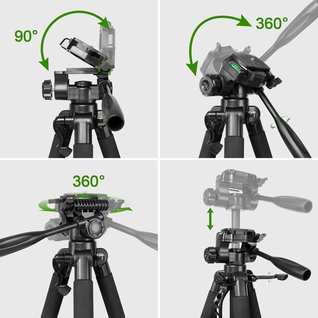 Thumbnail 6 de Trépied Huepar 172 cm pour niveau laser avec tête panoramique 3 directions