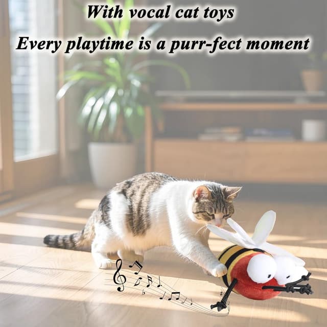 Detalle 2 de Interactive cat feather toy 14 x 7 x 4 cm