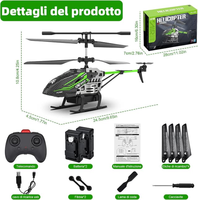 Thumbnail 4 de BuzzoXerex Elicottero RC 2.4G con LED