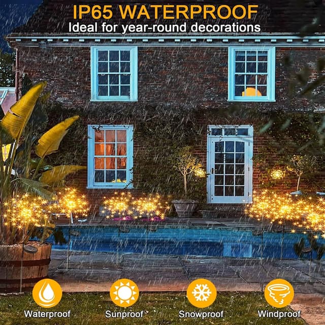 Thumbnail 4 de Yowin Firework Solar Lights 2 Pack