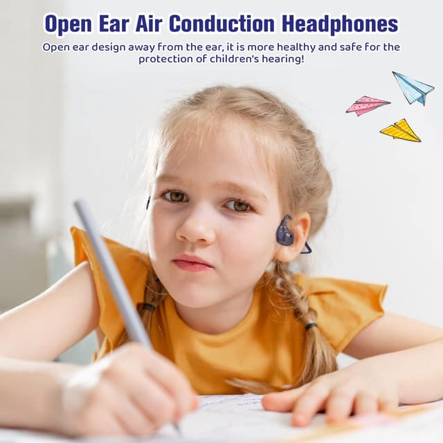 Detalle 2 de BANIGIPA Kids Open-Ear Bluetooth Headphones (13g) with Mic, 10H Playtime