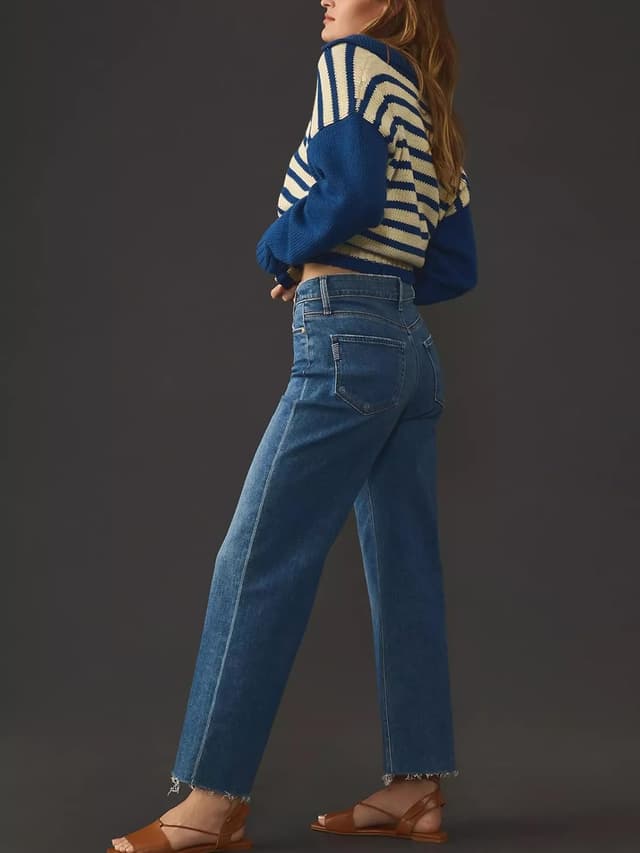 Detalle de KUNMI Wide Straight High‑Waist Jeans for Women