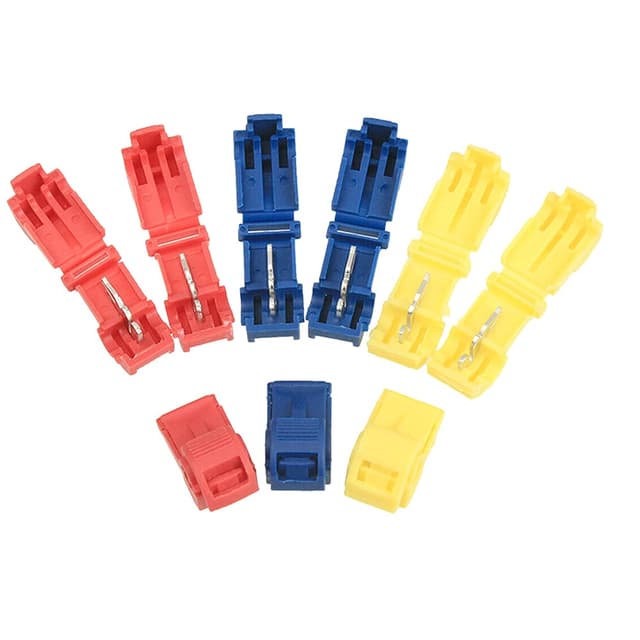Thumbnail 2 de Ruidee 200 Pcs T-Tap Connectors Red Blue Yellow