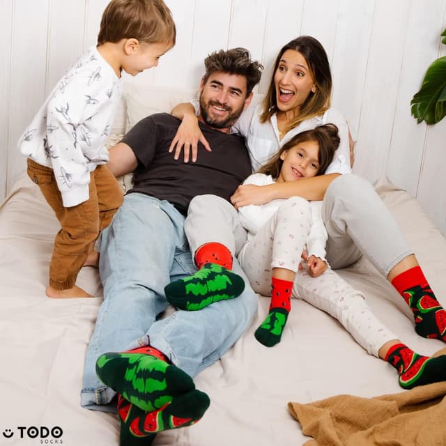 Detalle de TODO Colours Lustige Socken mit Motiv – Sandia-Design im Mix & Match