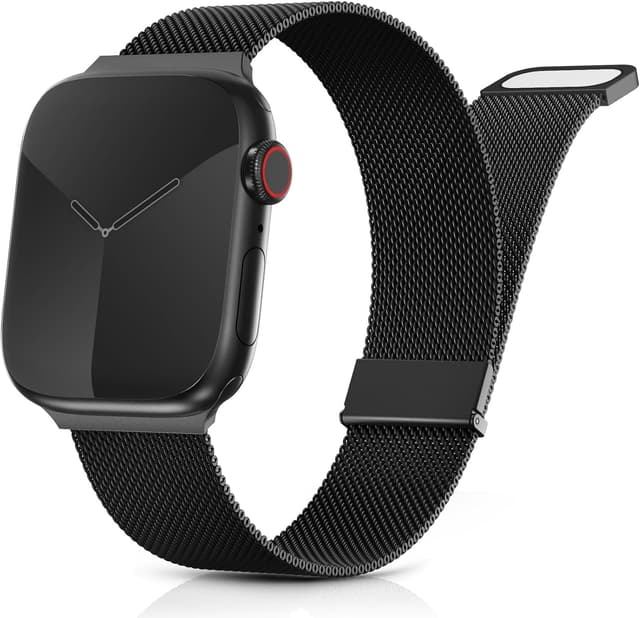 Detalle de Cinturino in metallo Yoohoo per Apple Watch compatibile 44/40/41/42/45/46/49/38 mm con doppio magnete