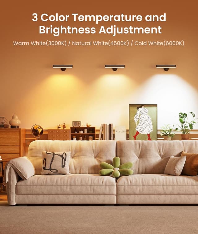 Thumbnail 5 de FULNIX Rechargeable LED Wall Sconce 7500mAh