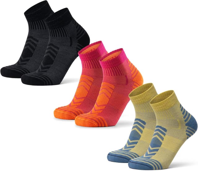 Detalle de DANISH ENDURANCE Calze trekking in lana merino (corte) unisex, termoregolanti e anti- vesciche – 3 paia