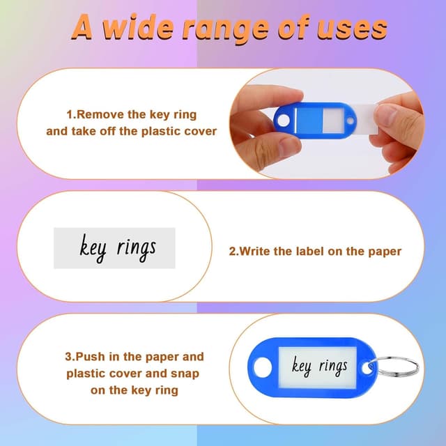 Thumbnail 4 de Mkitnvy Portachiavi Colorati 100 pz