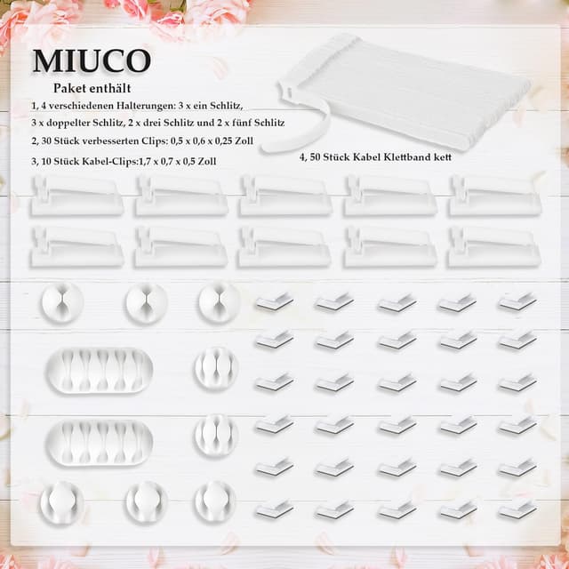 Thumbnail 2 de MiuCo Kabelmanagement Set 100 Stück