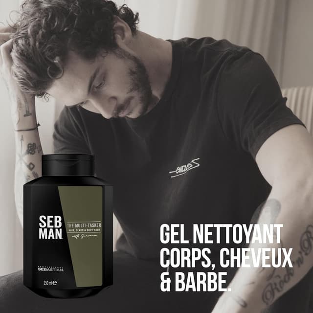 Detalle de SEB MAN The Multi-Tasker 3-en-1 gel nettoyant corps, cheveux et barbe