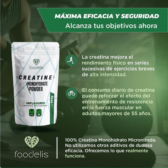 Thumbnail 4 de Pura Creatina Monohidratada Micronizada 500g - Sin Sabor 💪