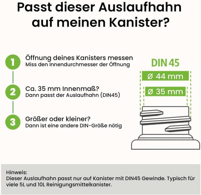 Detalle de BiOHY Auslaufhahn DIN45 3er-Set 🚰