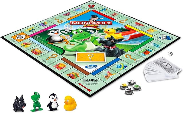 Detalle de Hasbro Monopoly Junior juego 2 a 4 jugadores 🧩