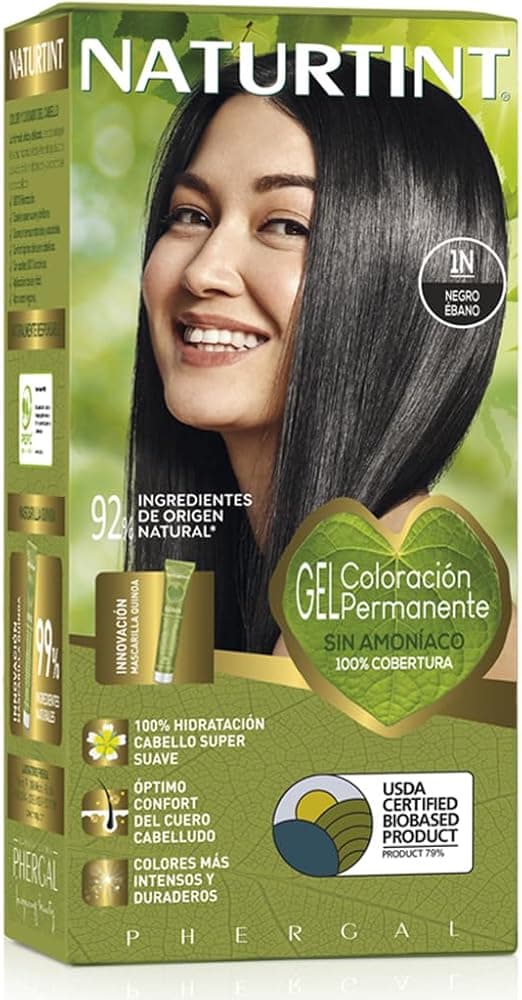 Imagen de NATURTINT Biobased Tinte Permanente Sin Amoníaco 1N Negro 🍃 en OfertitasTOP