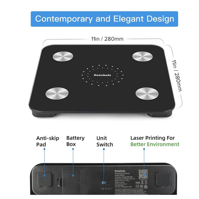 Thumbnail 4 de Homebuds Smart Body Fat Scale 28st