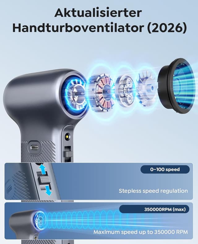 Thumbnail 3 de Elektrische Staubgebläse 12000mAh 35W für PC