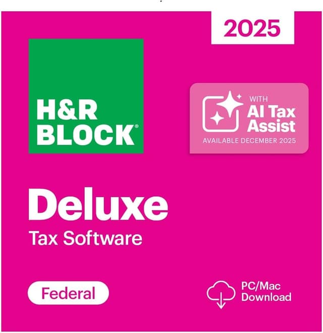 Detalle de H&R Block Deluxe 2025 tax software
