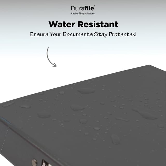 Detalle de Durafile Ring Binder A4 File, Grey single folder organiser with 2-ring metal O mechanism