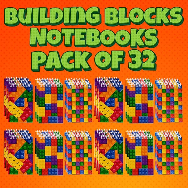 Thumbnail 6 de Bedwina Mini Building Block Notebooks (Bulk of 32) – kids pocket spiral notepads in assorted brick designs