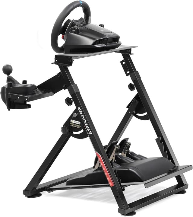 Detalle de Support de volant GTPLAYER pour G923 / G29 / G920 / T300RS (avec pédale 5 vitesses) – Réglable en hauteur et repose-pieds
