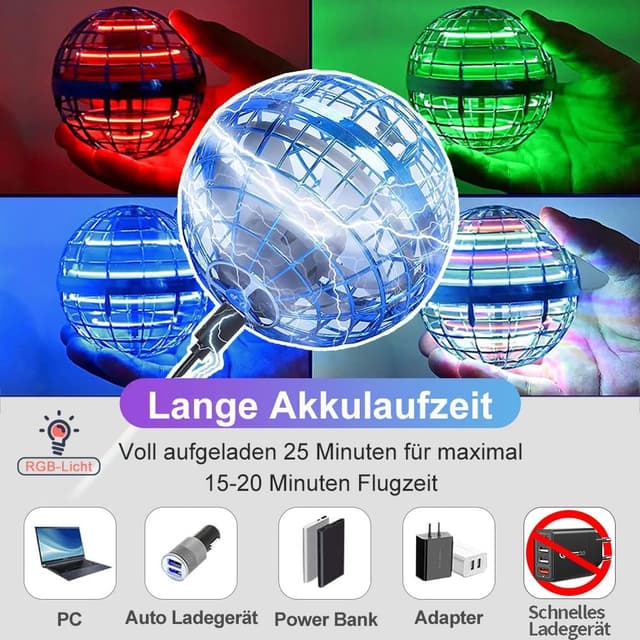 Detalle 2 de ASORT Hover Fliegender Ball Mini Drohne 15–20 Min