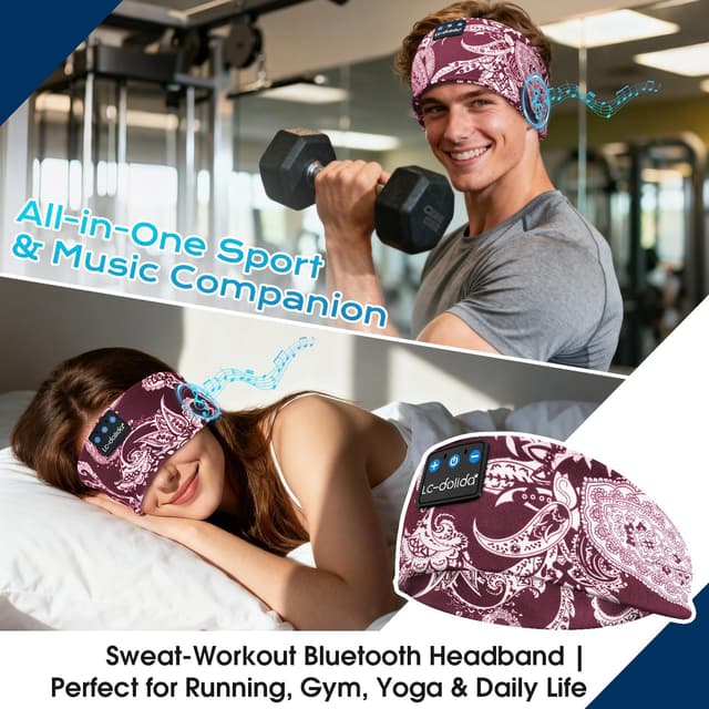 Detalle 2 de LC-dolida Schlafkopfhörer 15+ Std