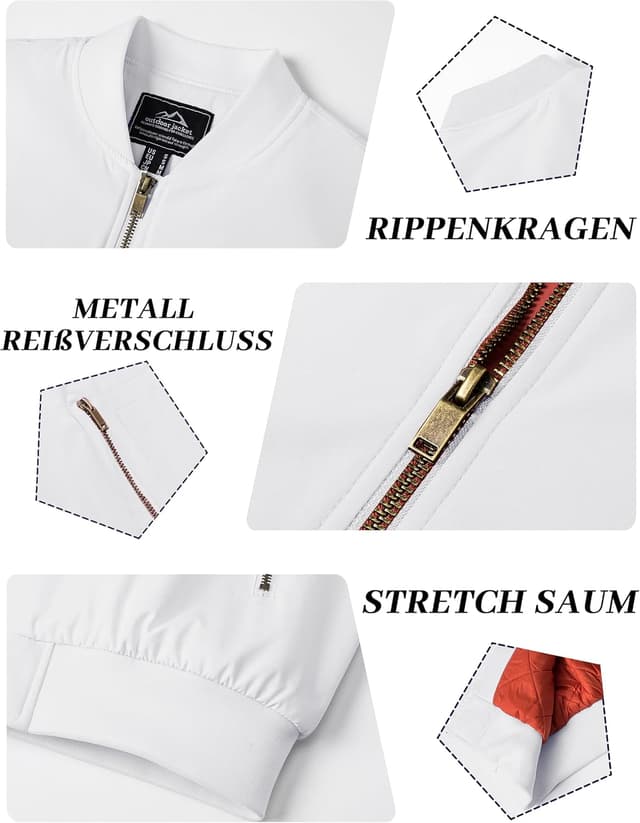 Thumbnail 4 de KEFITEVD Herrenjacke Bomberjacke winterwarm