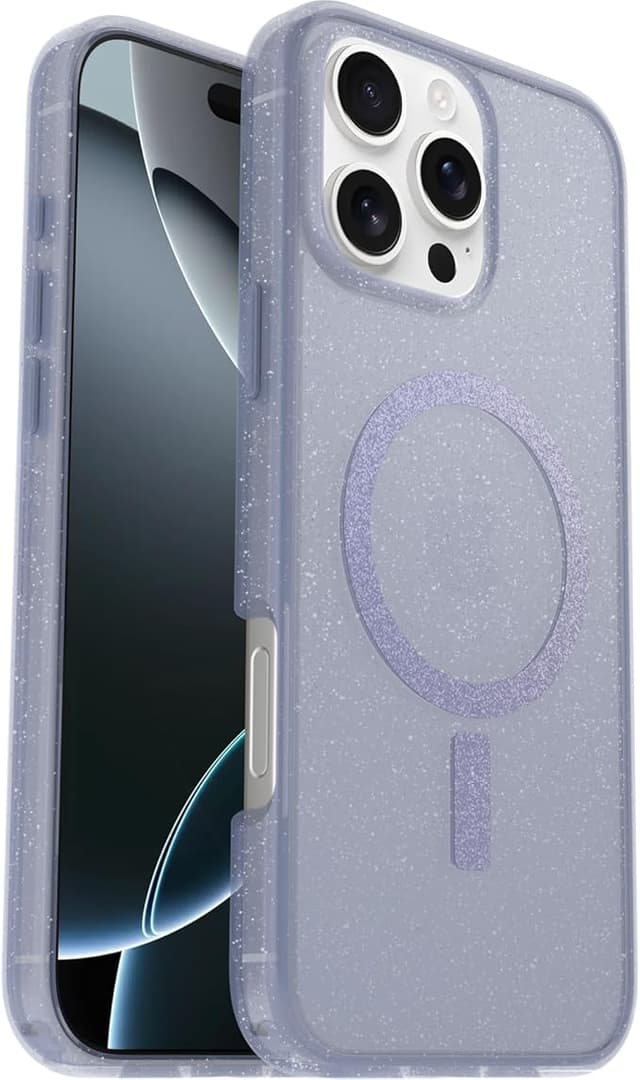 Detalle de Otterbox Symmetry Clear MagSafe iPhone 16 Pro MAX Morado