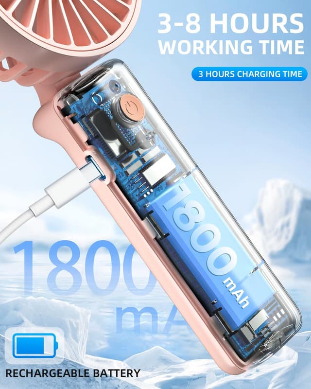 Detalle 2 de Hssio mini handheld fan 1800mAh