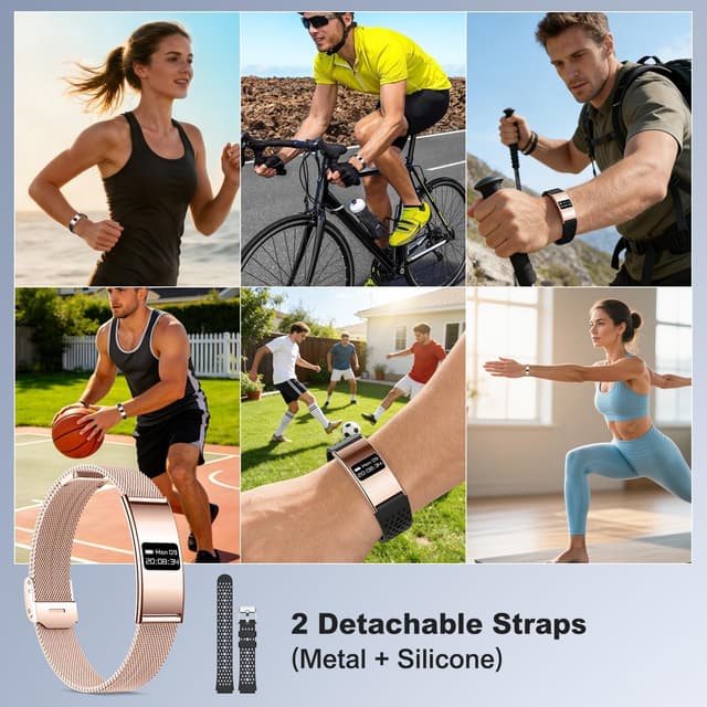 Thumbnail 6 de Smartwatch Fitness Tracker Impermeabile con cardiofrequenzimetro, SpO2 e monitoraggio del sonno (compatibile Android e iOS)