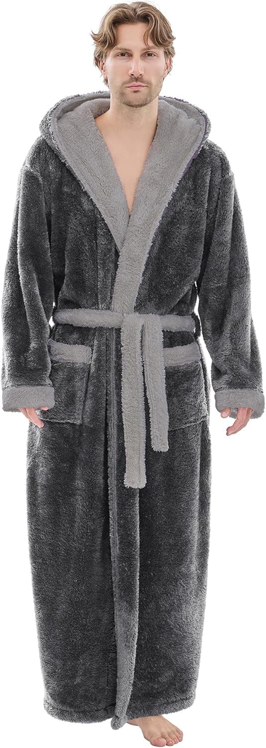 Detalle de PJGGZ Full-Length Men’s Plush Bathrobe 1XL