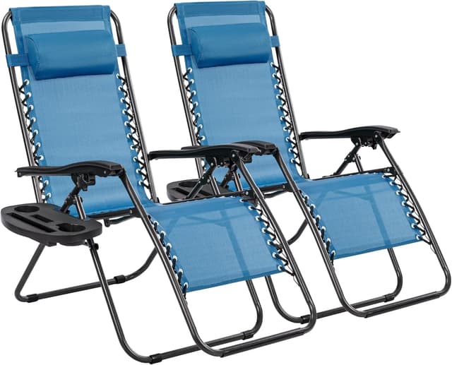 Detalle 2 de T-LOVENDO Pack 2 Tumbonas Gravedad Zero 2 🏖